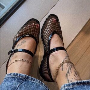 A New Day Issa Mesh Mary Jane Ballet Flats w/Memory Foam Insole A New Day